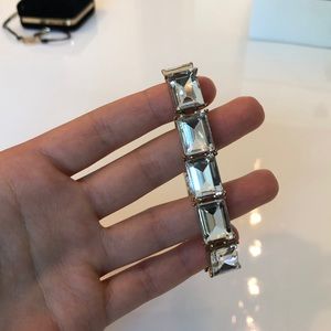 Crystal and Gold Chunky Costume Bracelet